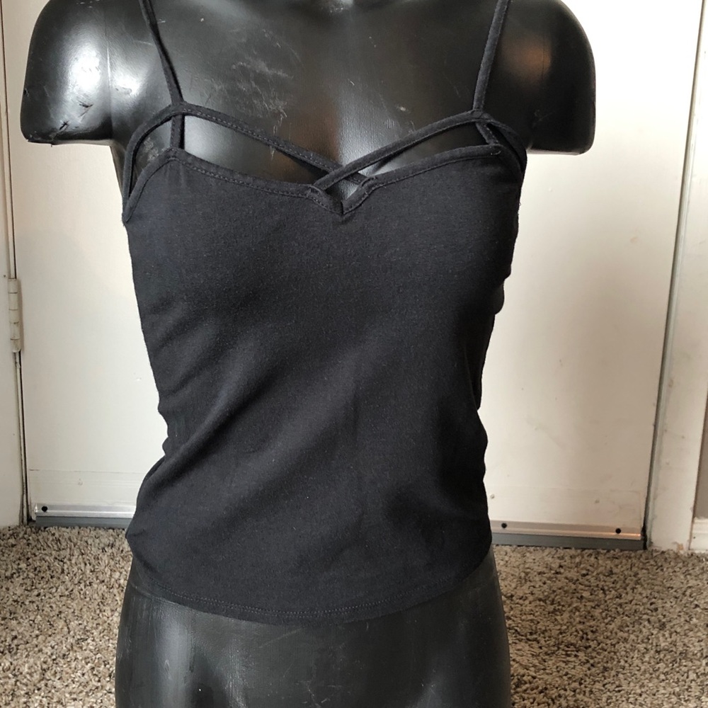 Strappy Black Crop Top